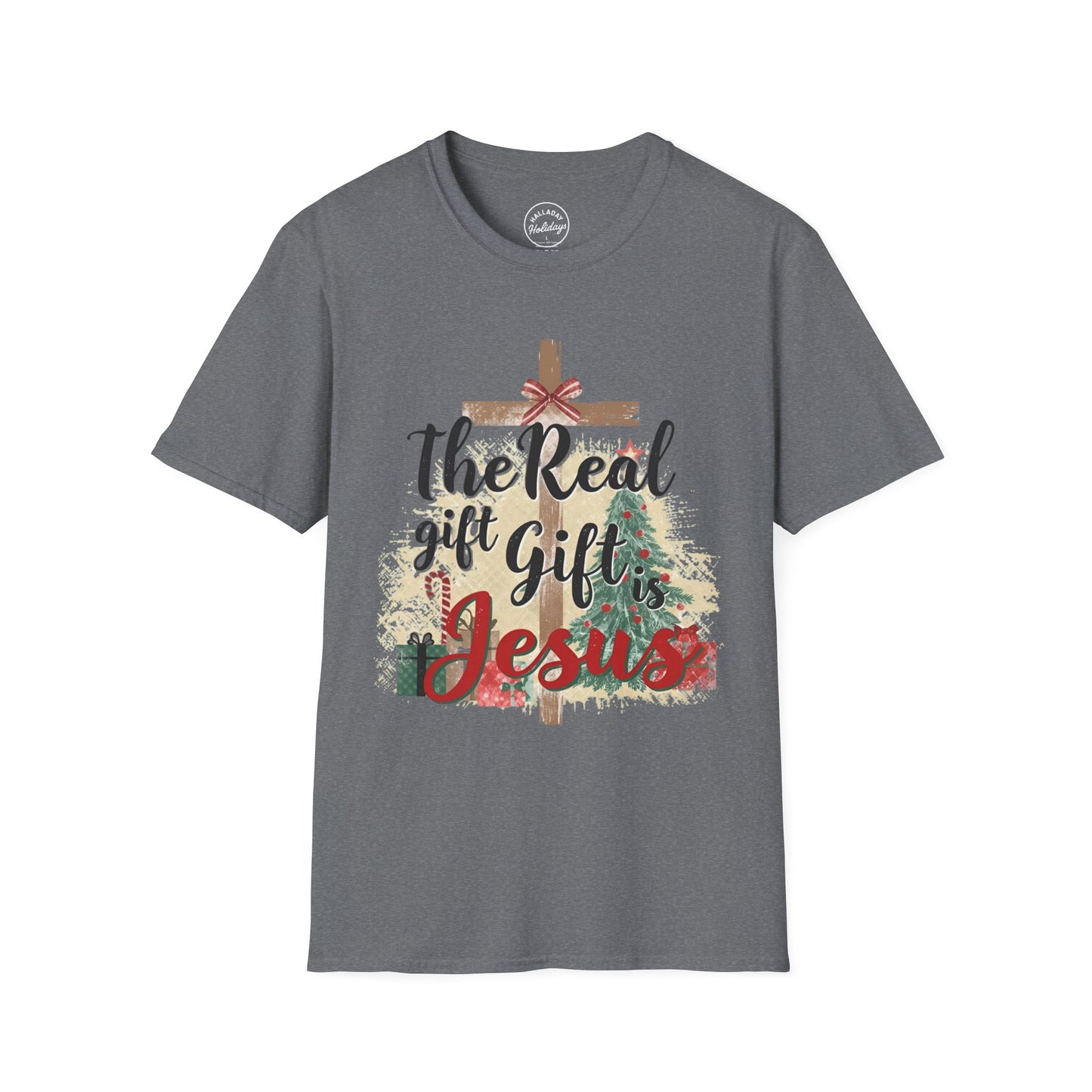 Christian Christmas Unisex Tee - The Real Gift is Jesus