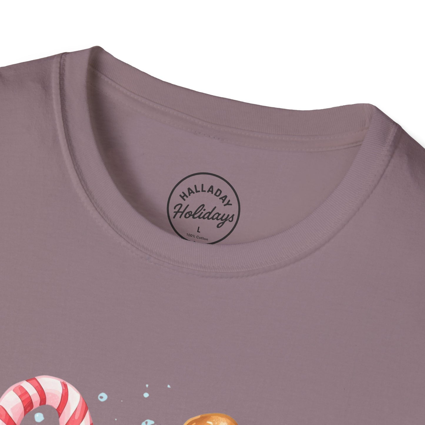 Cute Christmas Coffee Tee, Holiday Xmas Shirt, Funny Santa Gift Top, Festive Winter Apparel, Unisex Softstyle T-Shirt