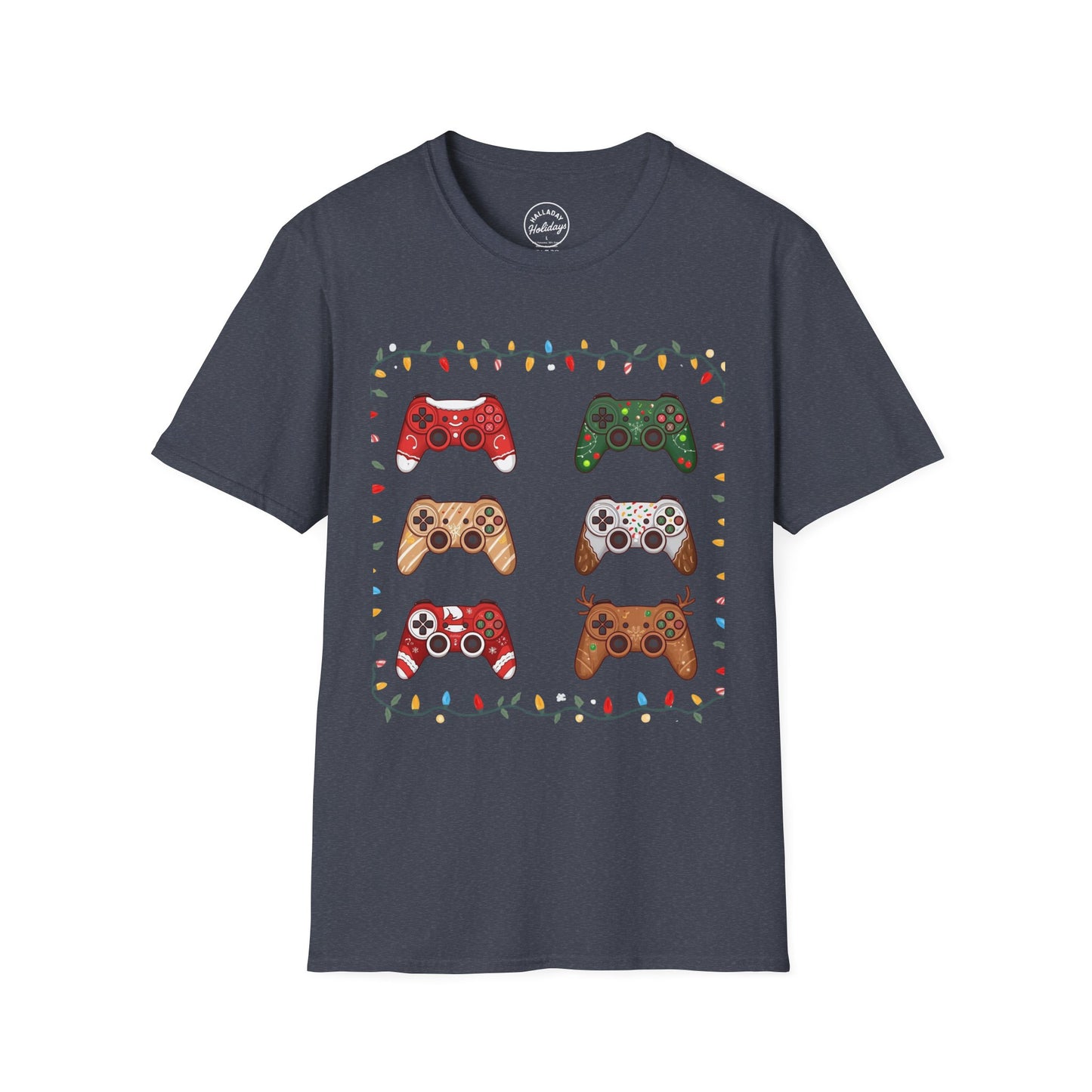 Festive Gamer T-Shirt, Holiday Tee, Video Game Shirt, Christmas Gift, Cozy Casual Top, Unisex Graphic Tee