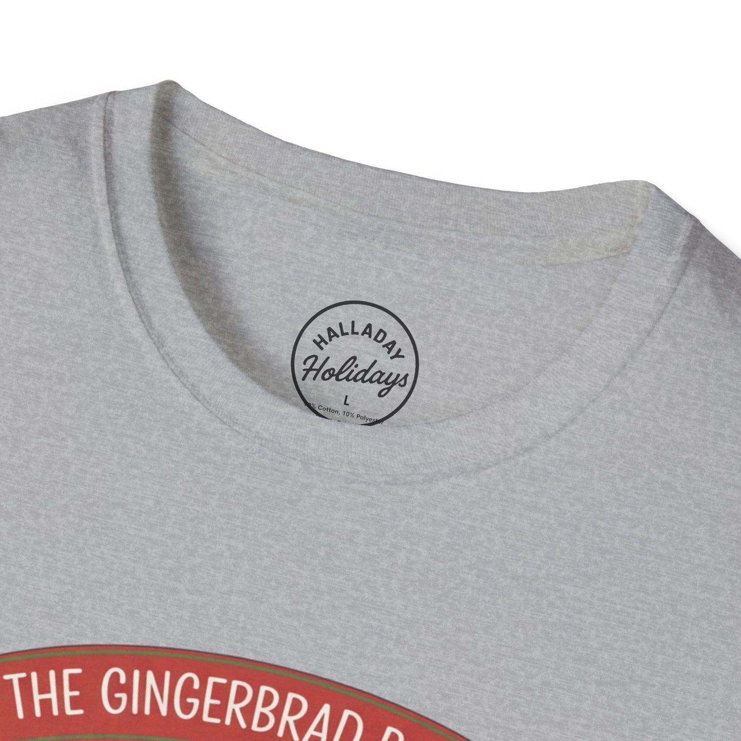 Gingerbread Bakery Christmas Tee, Unisex Tshirt, Holiday Shirt, Cute Baking Theme, Softstyle Top