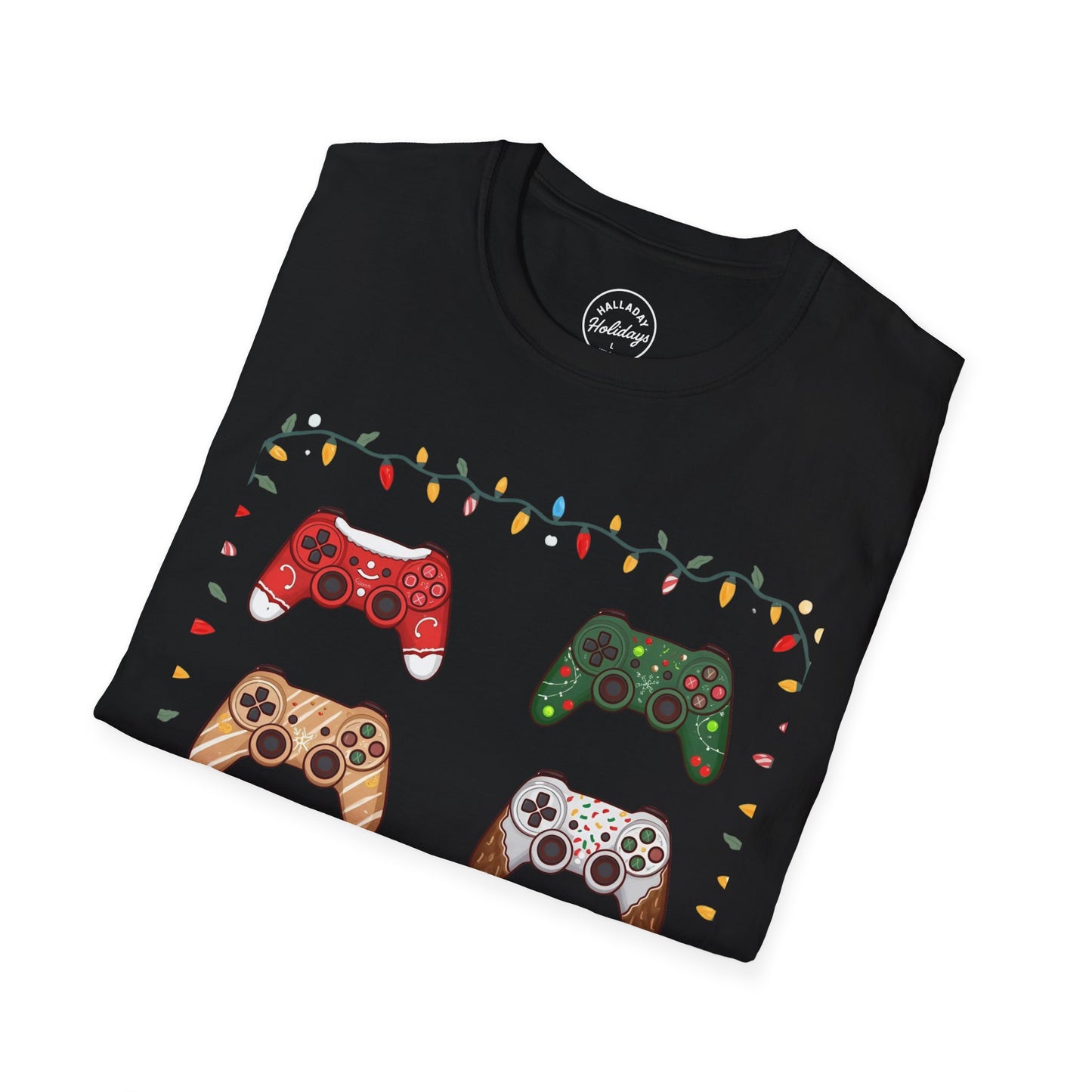 Festive Gamer T-Shirt, Holiday Tee, Video Game Shirt, Christmas Gift, Cozy Casual Top, Unisex Graphic Tee