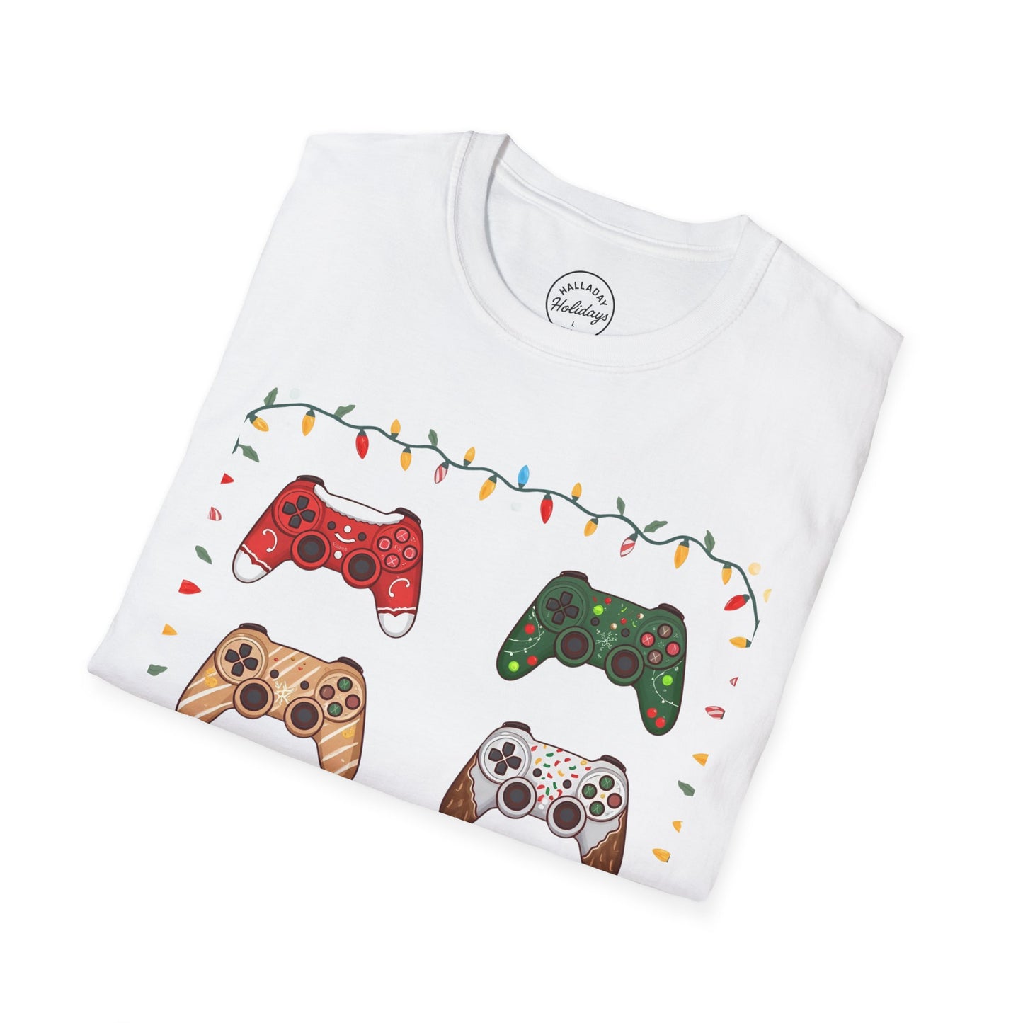 Festive Gamer T-Shirt, Holiday Tee, Video Game Shirt, Christmas Gift, Cozy Casual Top, Unisex Graphic Tee