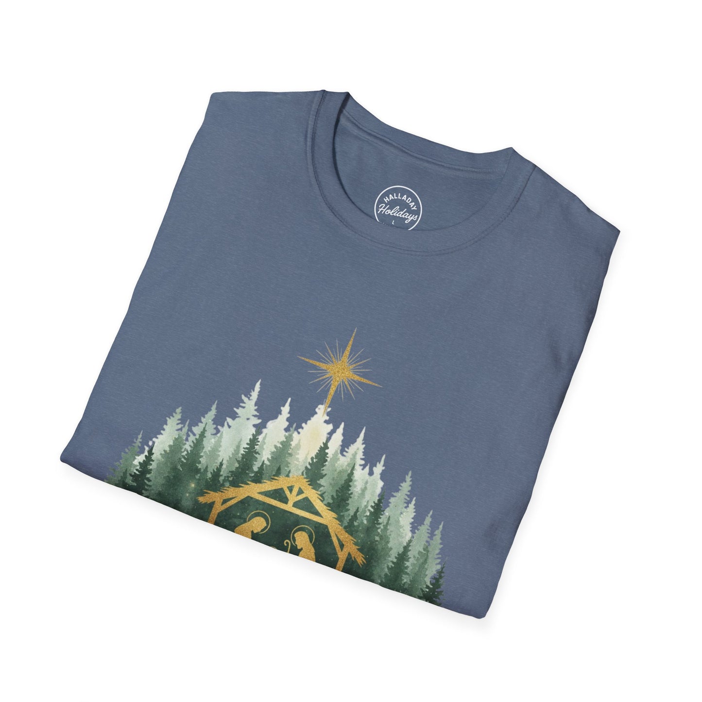 Jesus Nativity Scene T-Shirt, Christmas Gift, Religious Tee, Faith Shirt, Holiday Apparel, Spiritual Fashion