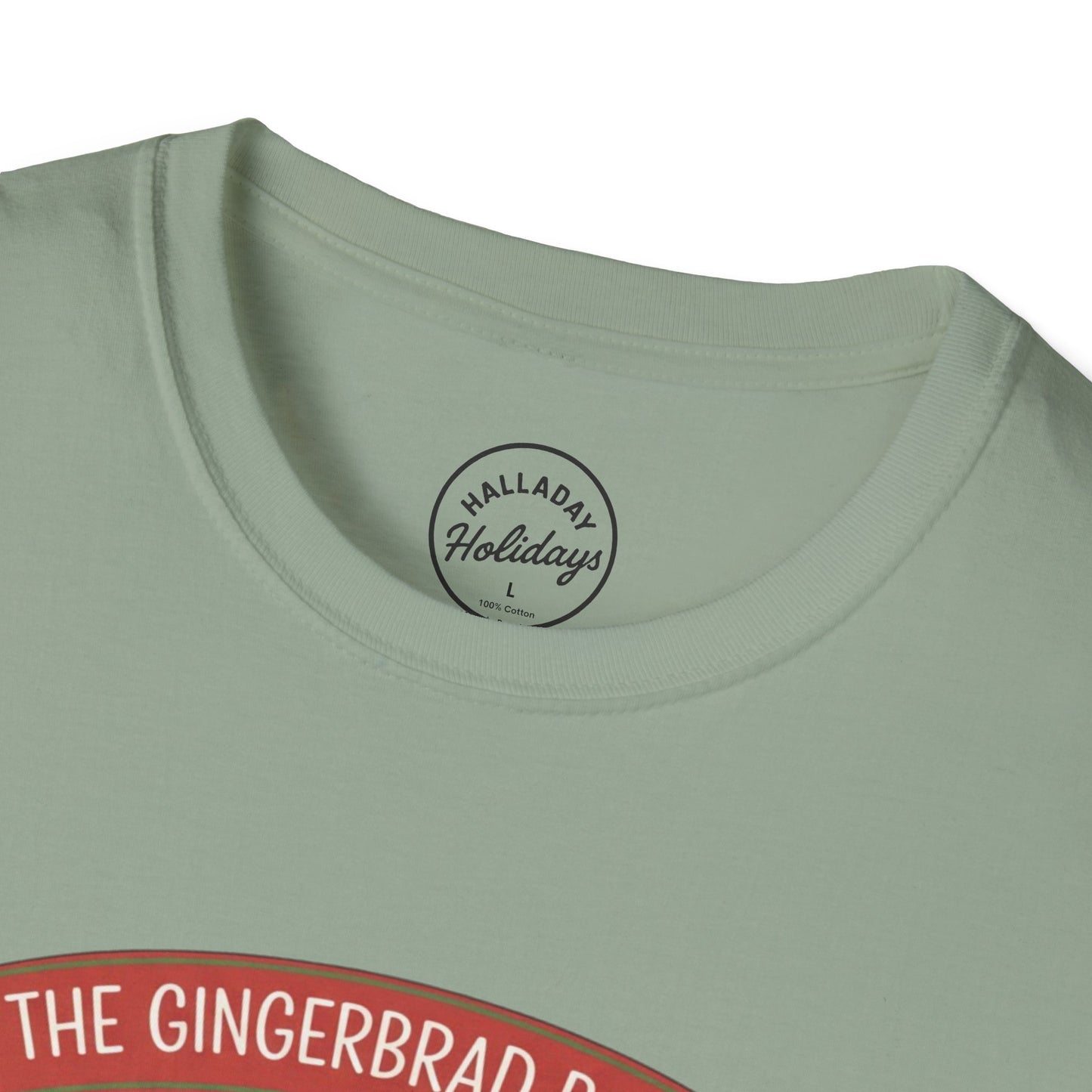 Gingerbread Bakery Christmas Tee, Unisex Tshirt, Holiday Shirt, Cute Baking Theme, Softstyle Top