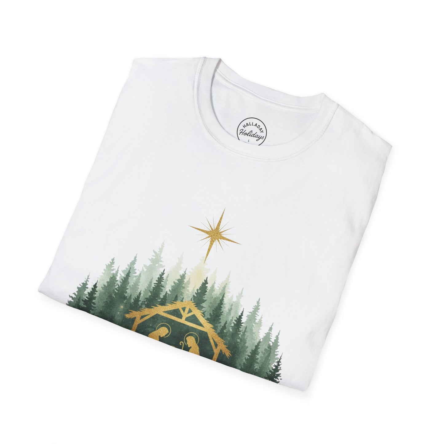 Jesus Nativity Scene T-Shirt, Christmas Gift, Religious Tee, Faith Shirt, Holiday Apparel, Spiritual Fashion