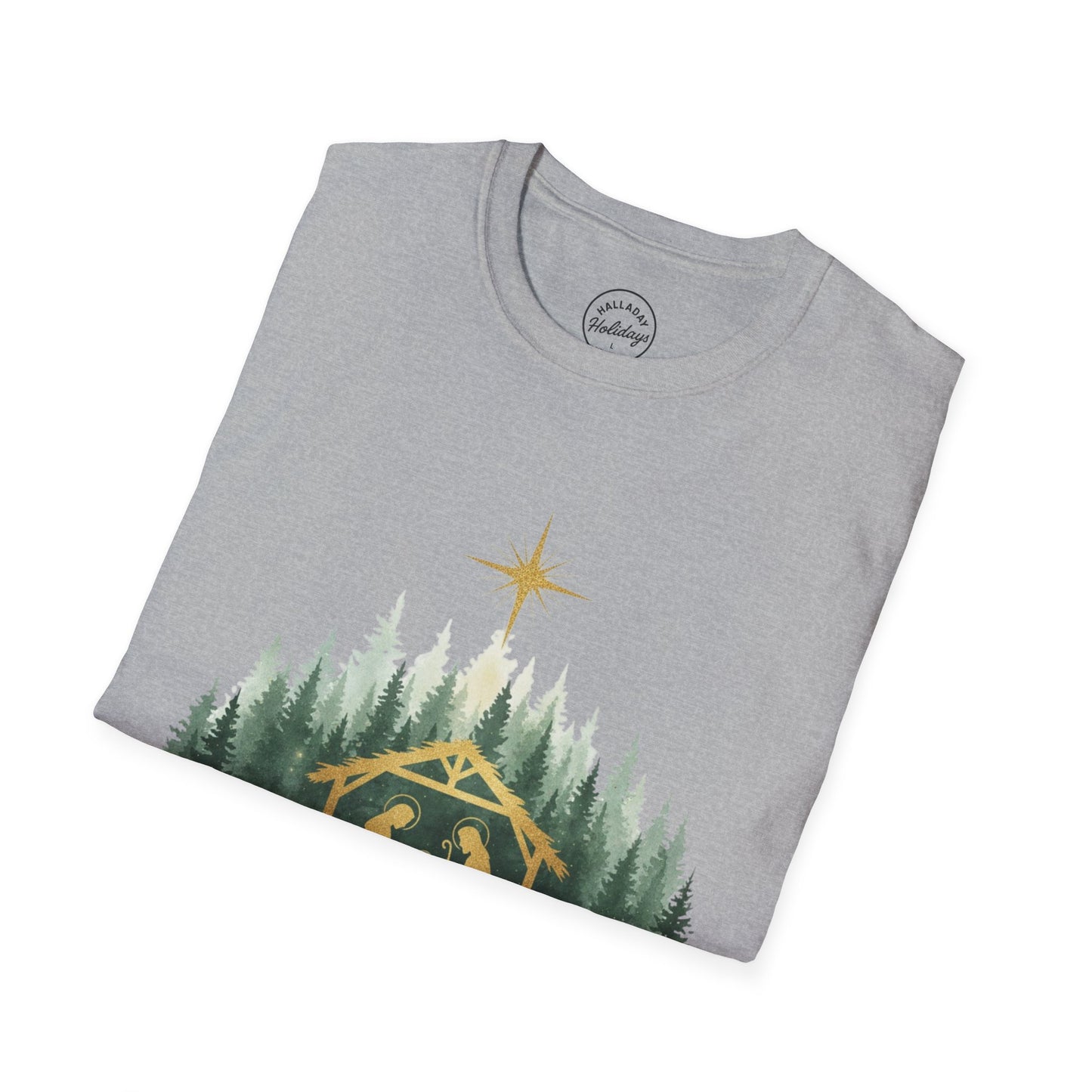 Jesus Nativity Scene T-Shirt, Christmas Gift, Religious Tee, Faith Shirt, Holiday Apparel, Spiritual Fashion