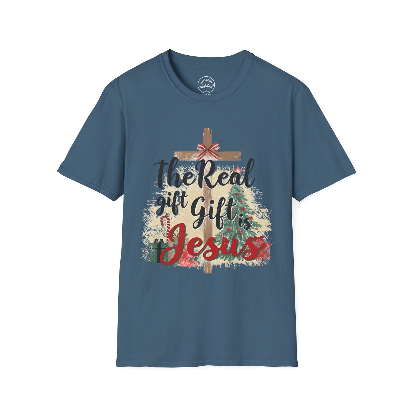 Christian Christmas Unisex Tee - The Real Gift is Jesus