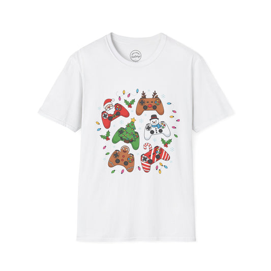 Gamer Christmas T-Shirt, Fun Festive Tee, Holiday Gaming Shirt, Unisex Softstyle, Gamer Gift Idea