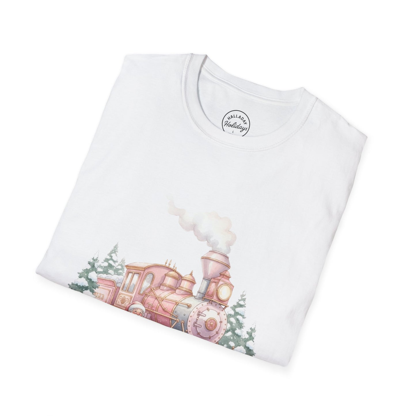 Cozy Holiday Train T-Shirt | Festive Gift for Train Lovers, Christmas Apparel, Unisex Graphic Tee, Winter Wardrobe Essential