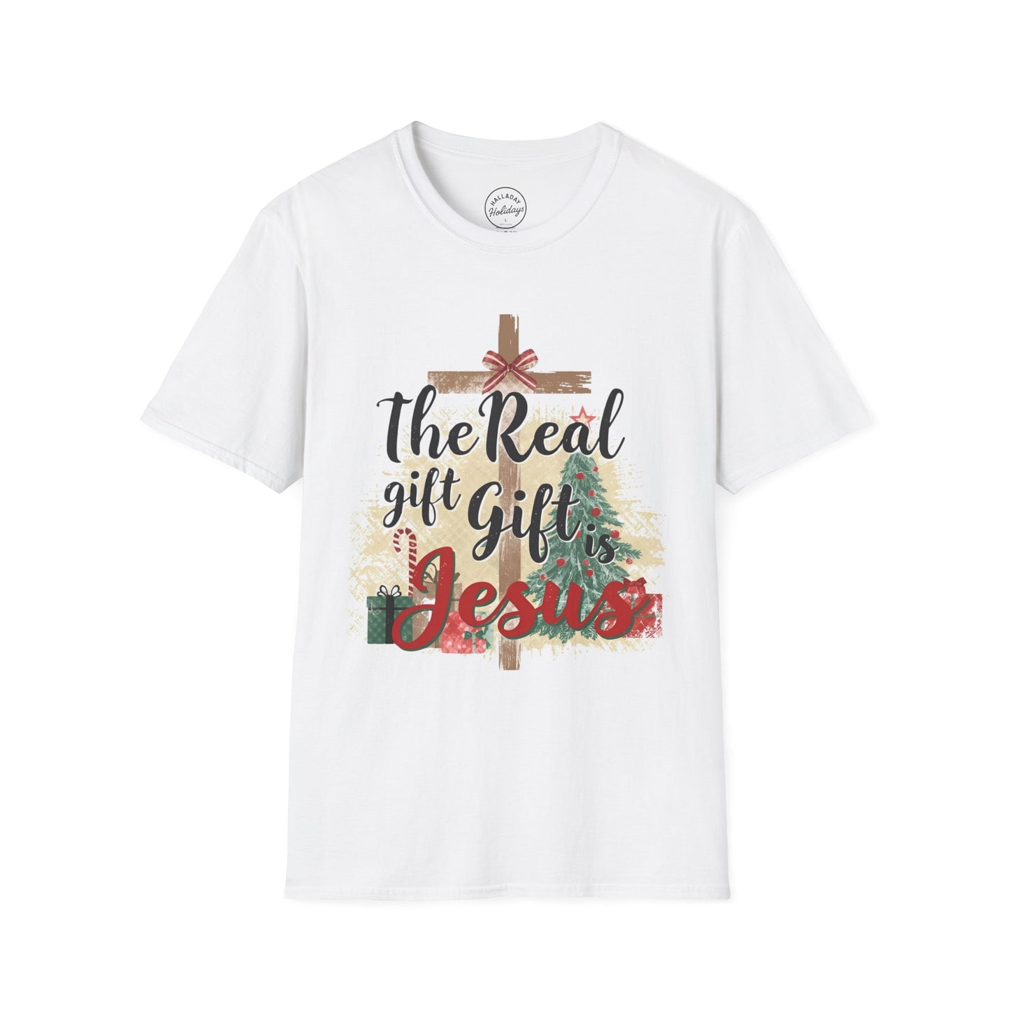 Christian Christmas Unisex Tee - The Real Gift is Jesus
