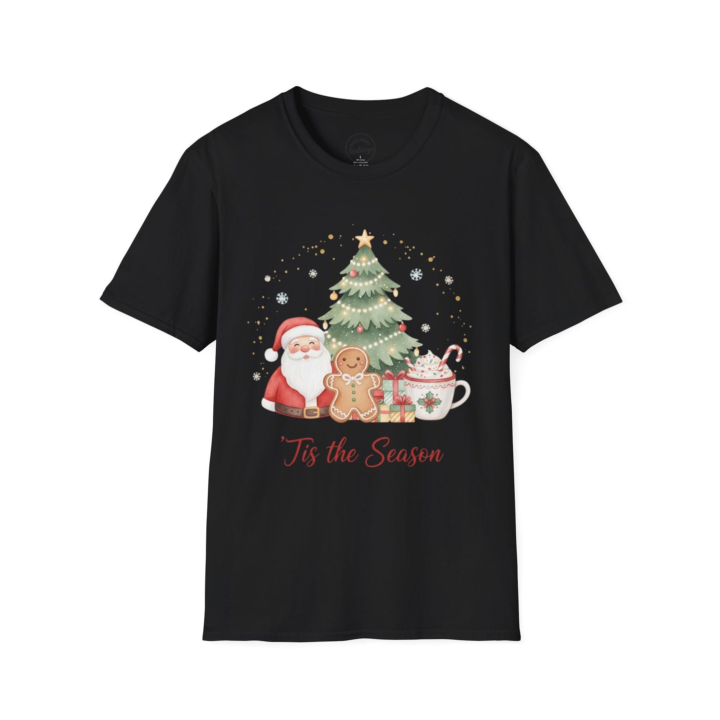 Cute Tis the Season Christmas Themed Unisex Softstyle T-Shirt