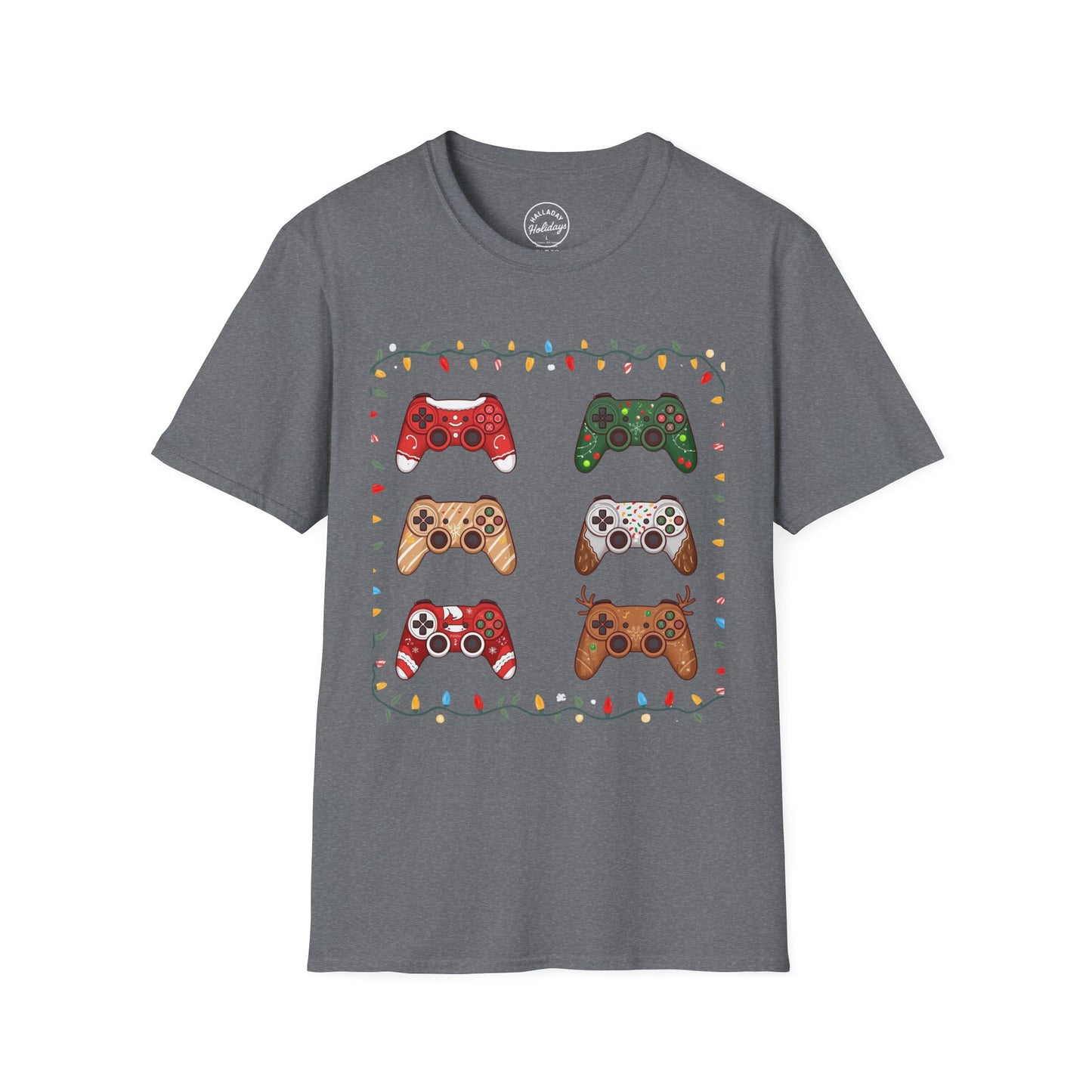 Festive Gamer T-Shirt, Holiday Tee, Video Game Shirt, Christmas Gift, Cozy Casual Top, Unisex Graphic Tee