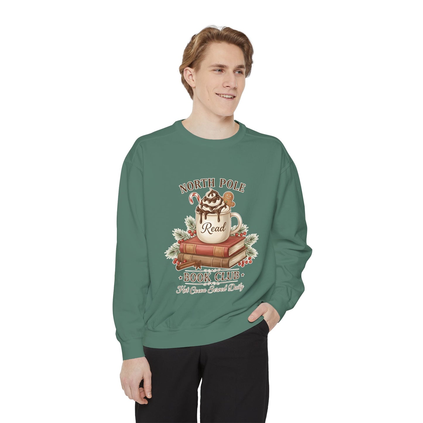 North Pole Book Club Sweatshirt — Cozy Christmas Reading Crewneck