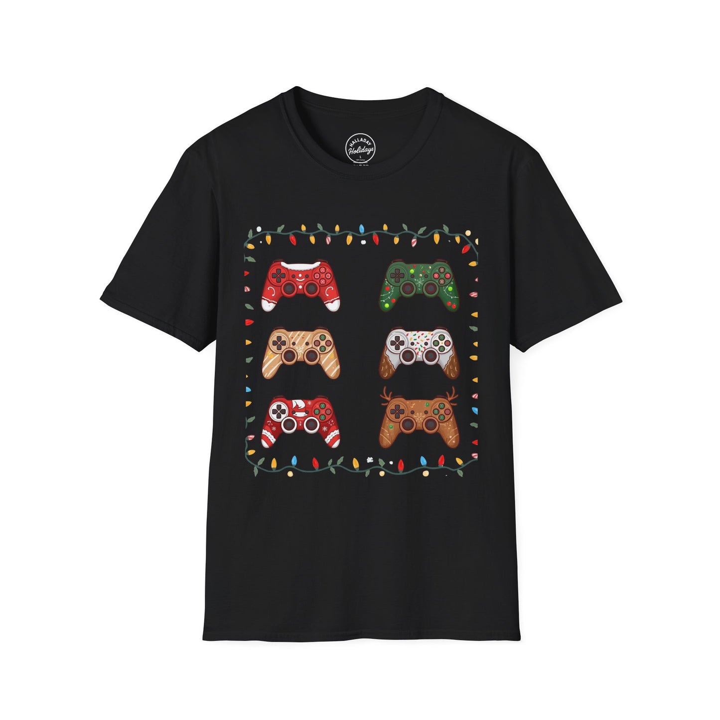 Festive Gamer T-Shirt, Holiday Tee, Video Game Shirt, Christmas Gift, Cozy Casual Top, Unisex Graphic Tee