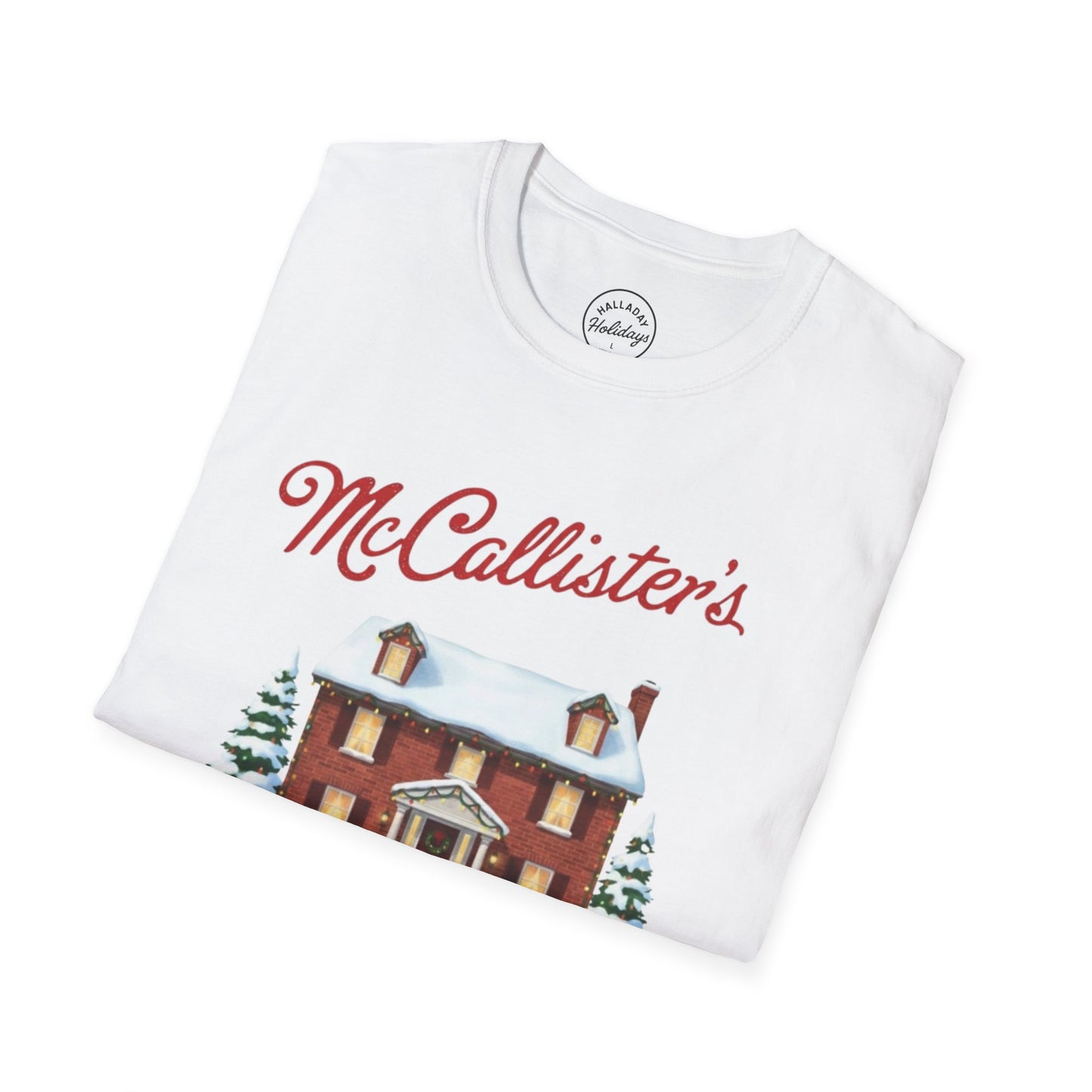 Funny McCallisters Security Christmas Unisex Softstyle T-Shirt, Holiday Humor Tee, Festive Xmas Top, Home Alone Movie Shirt, Family Gift