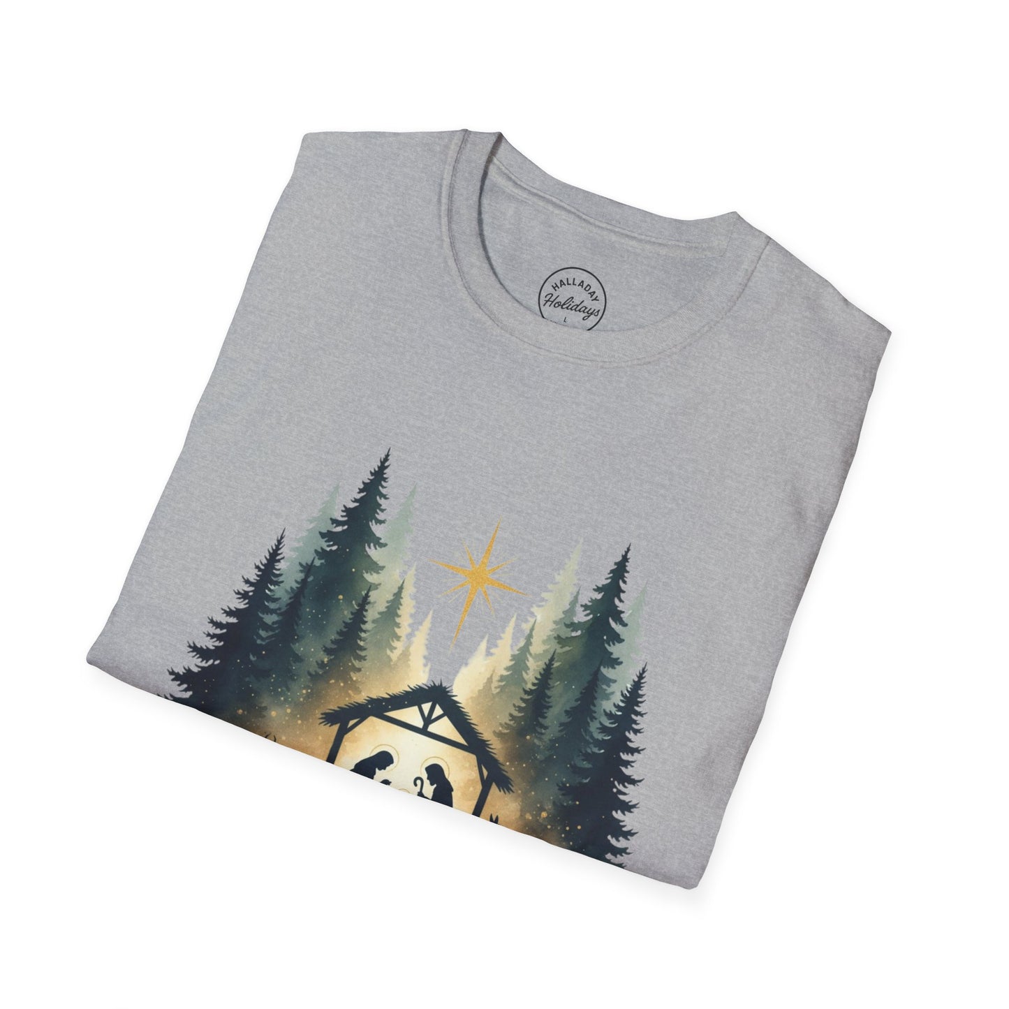 Cozy Christmas T-Shirt, Unisex Holiday Tee, Gift for Her, Gift for Him, Religious Shirt, Matthew 1:21 Design