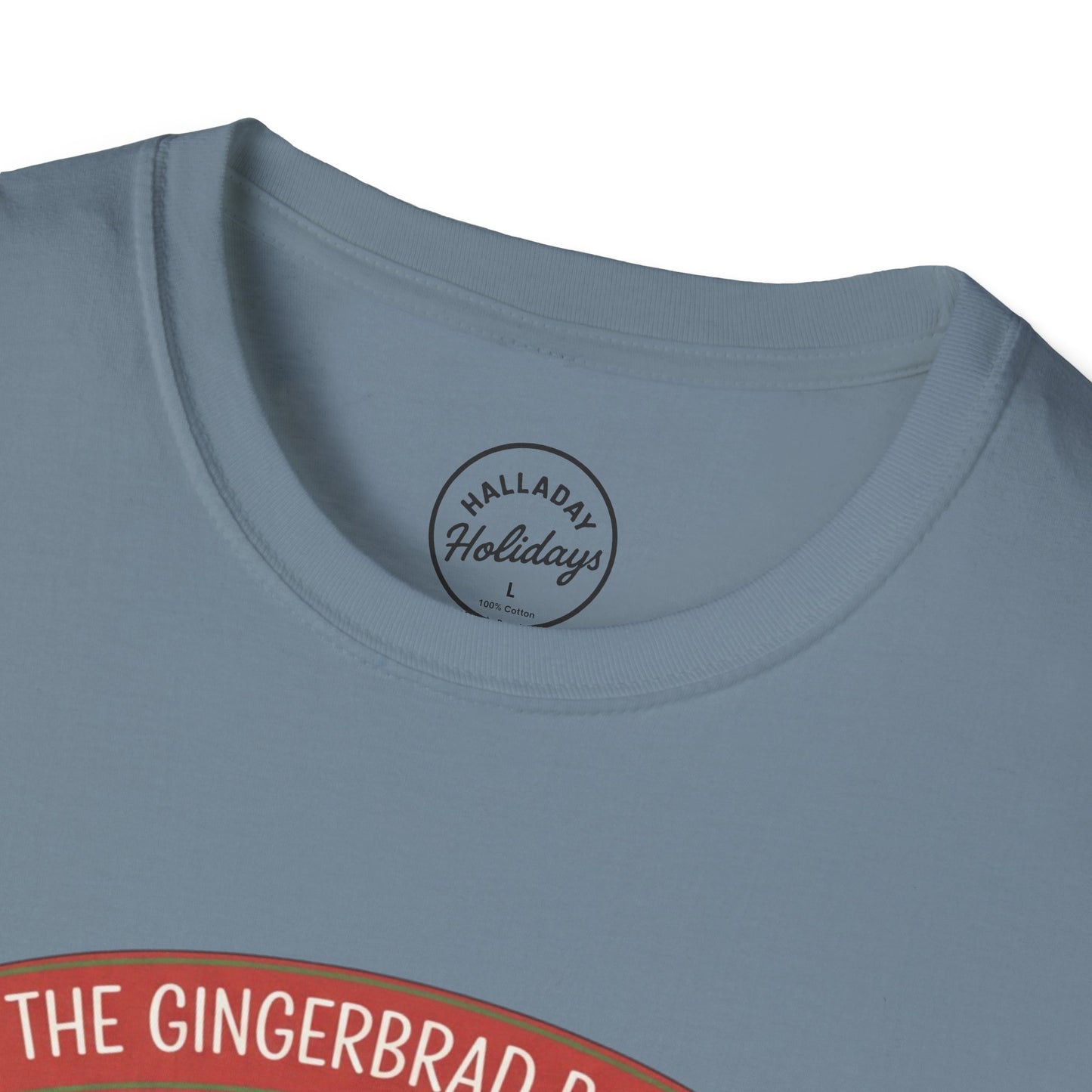 Gingerbread Bakery Christmas Tee, Unisex Tshirt, Holiday Shirt, Cute Baking Theme, Softstyle Top