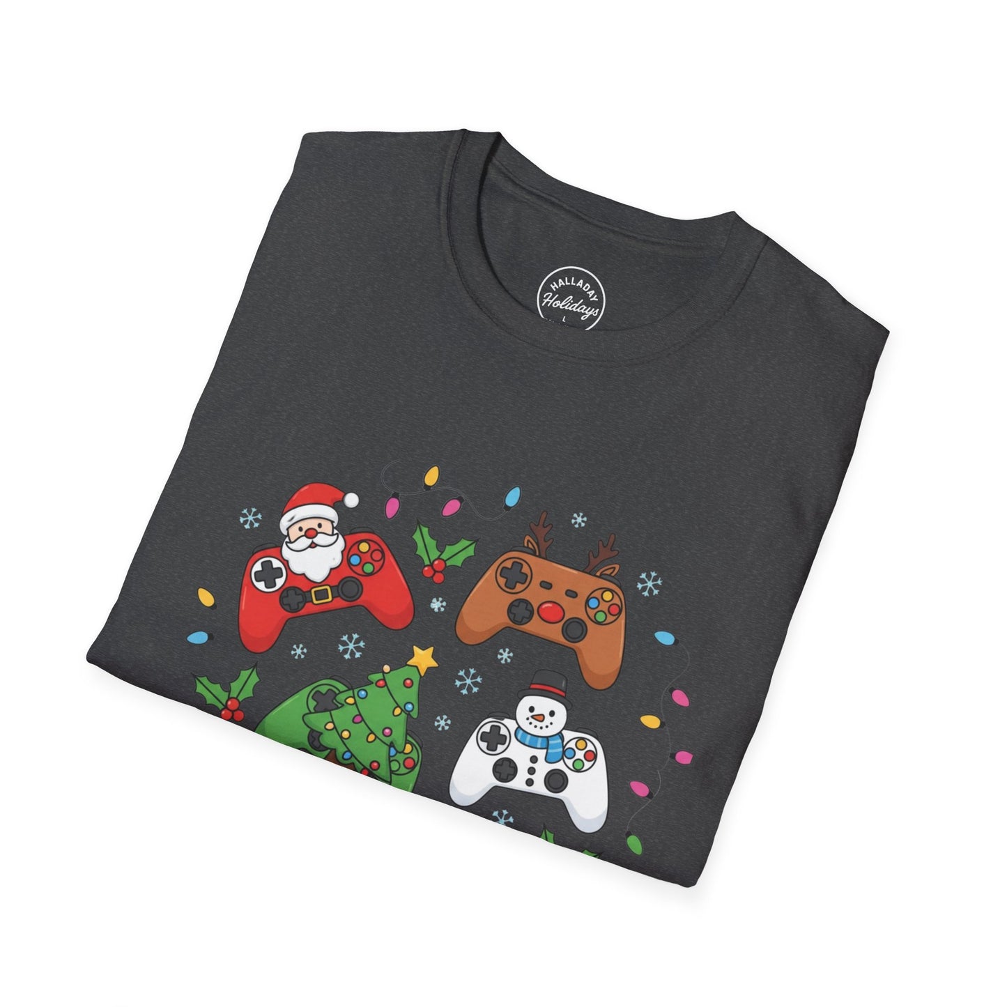 Gamer Christmas T-Shirt, Fun Festive Tee, Holiday Gaming Shirt, Unisex Softstyle, Gamer Gift Idea