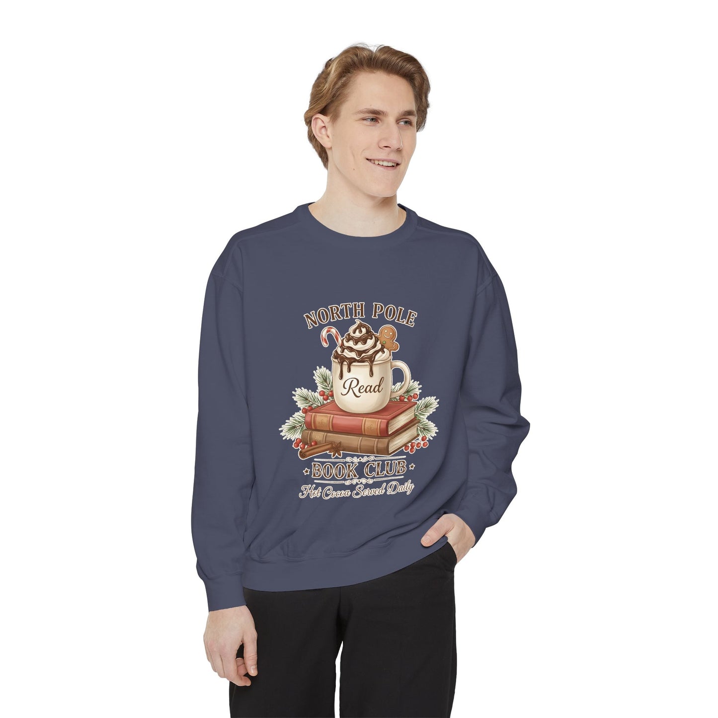 North Pole Book Club Sweatshirt — Cozy Christmas Reading Crewneck