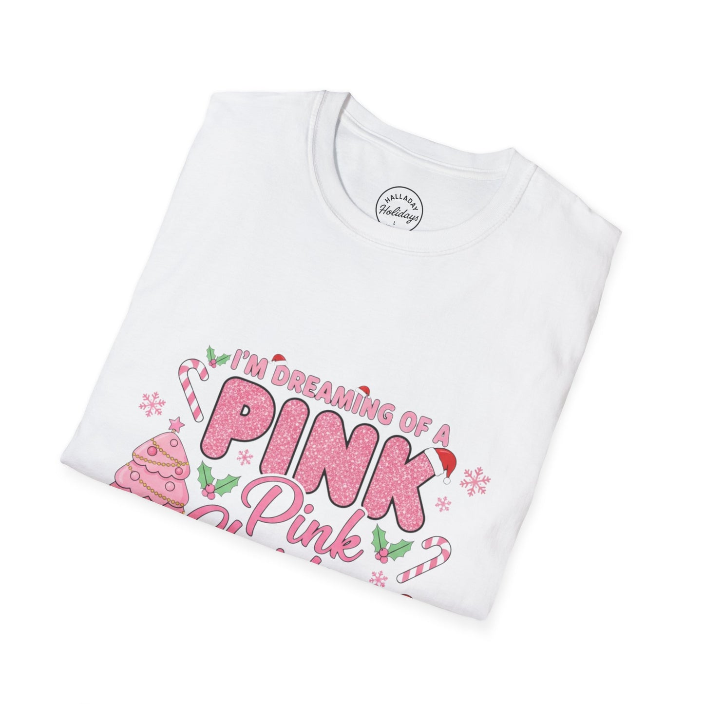 I'm Dreaming of Pink Christmas T-Shirt, Holiday Shirt, Christmas Gift, Unisex Tee, Pink Christmas Apparel, Festive Wear