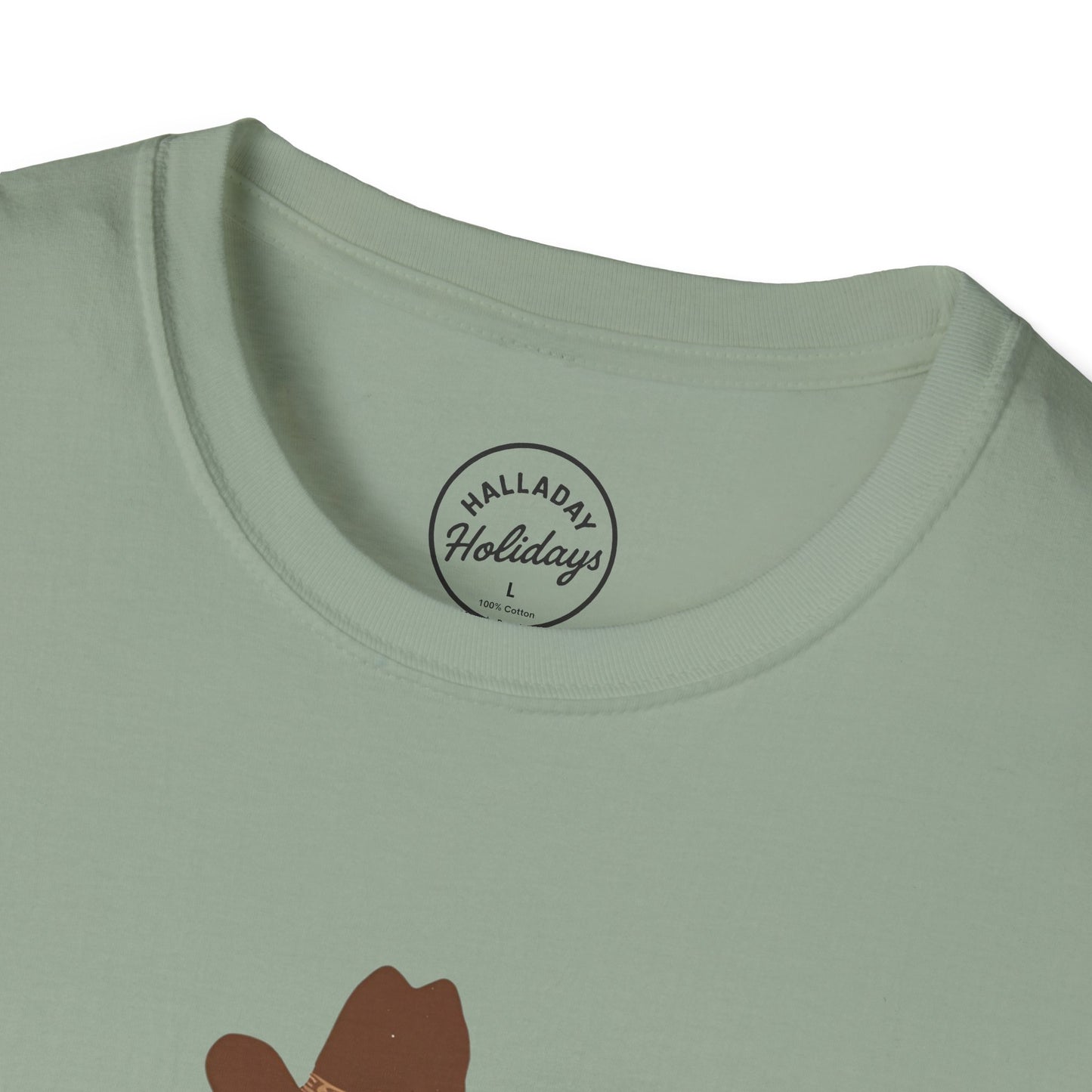 Howdy Christmas Cowboy T-Shirt, Fun Holiday Tee, Unisex Christmas Shirt, Festive Gift for Cowpoke, Holiday Party Wear