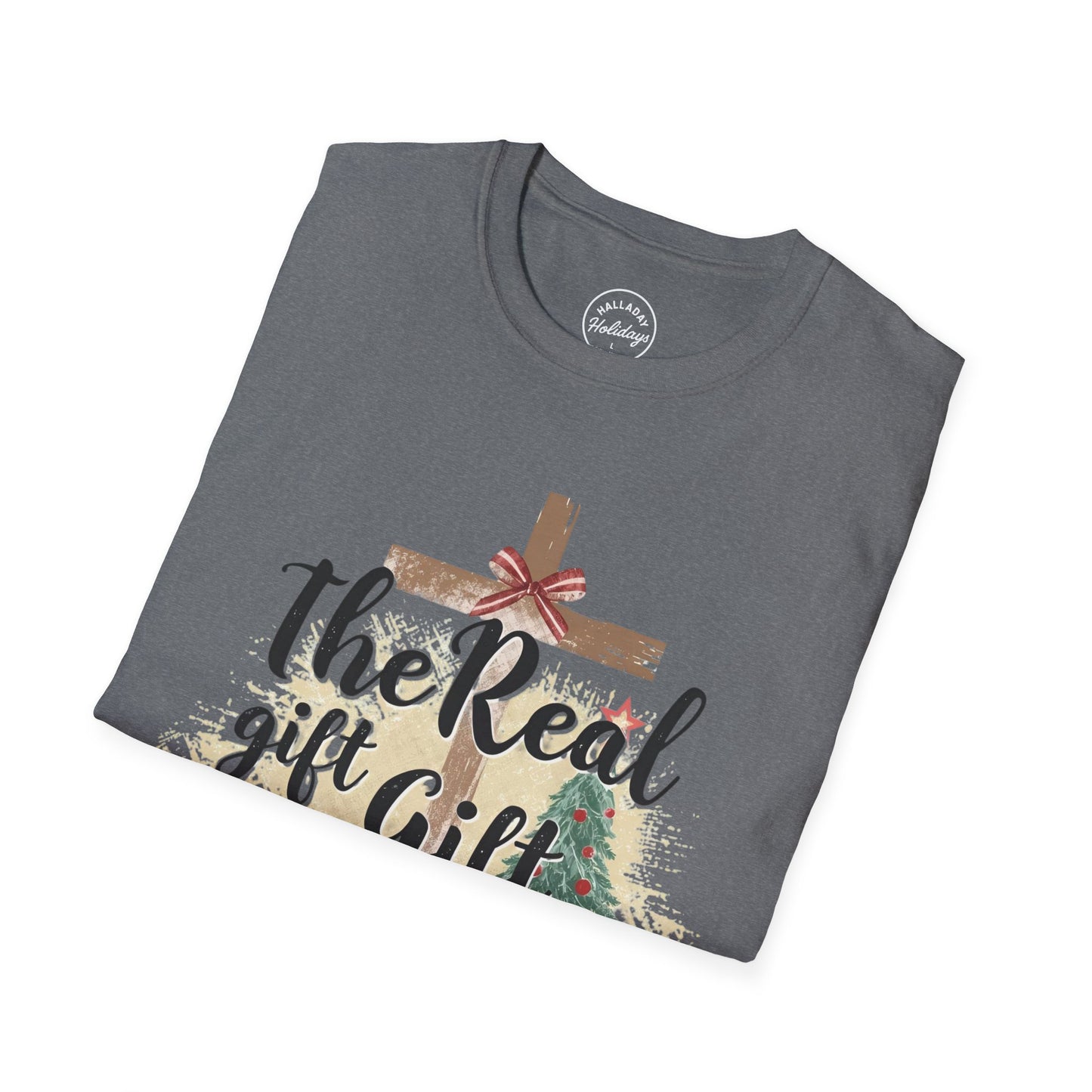 Christian Christmas Unisex Tee - The Real Gift is Jesus