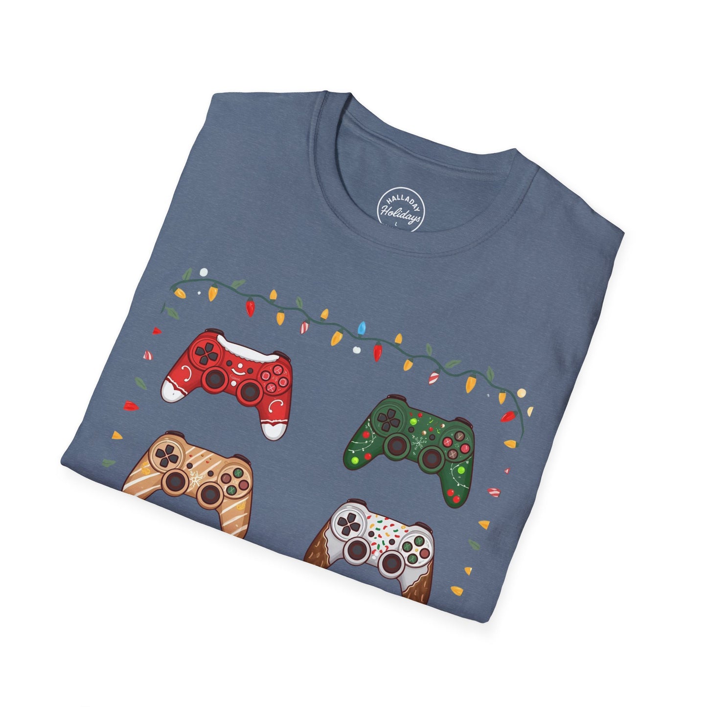 Festive Gamer T-Shirt, Holiday Tee, Video Game Shirt, Christmas Gift, Cozy Casual Top, Unisex Graphic Tee