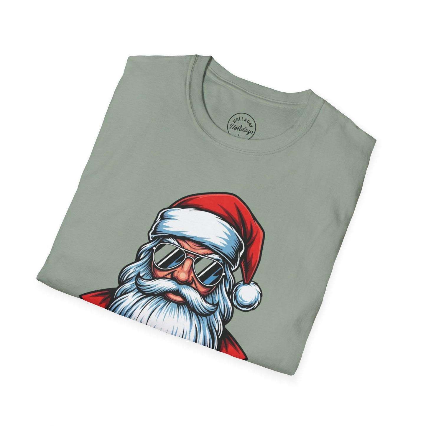 Funny Big Nick Energy Santa Christmas T-Shirt, Xmas Holiday Tee, Festive Top, Humorous Santa Shirt, Holiday Apparel