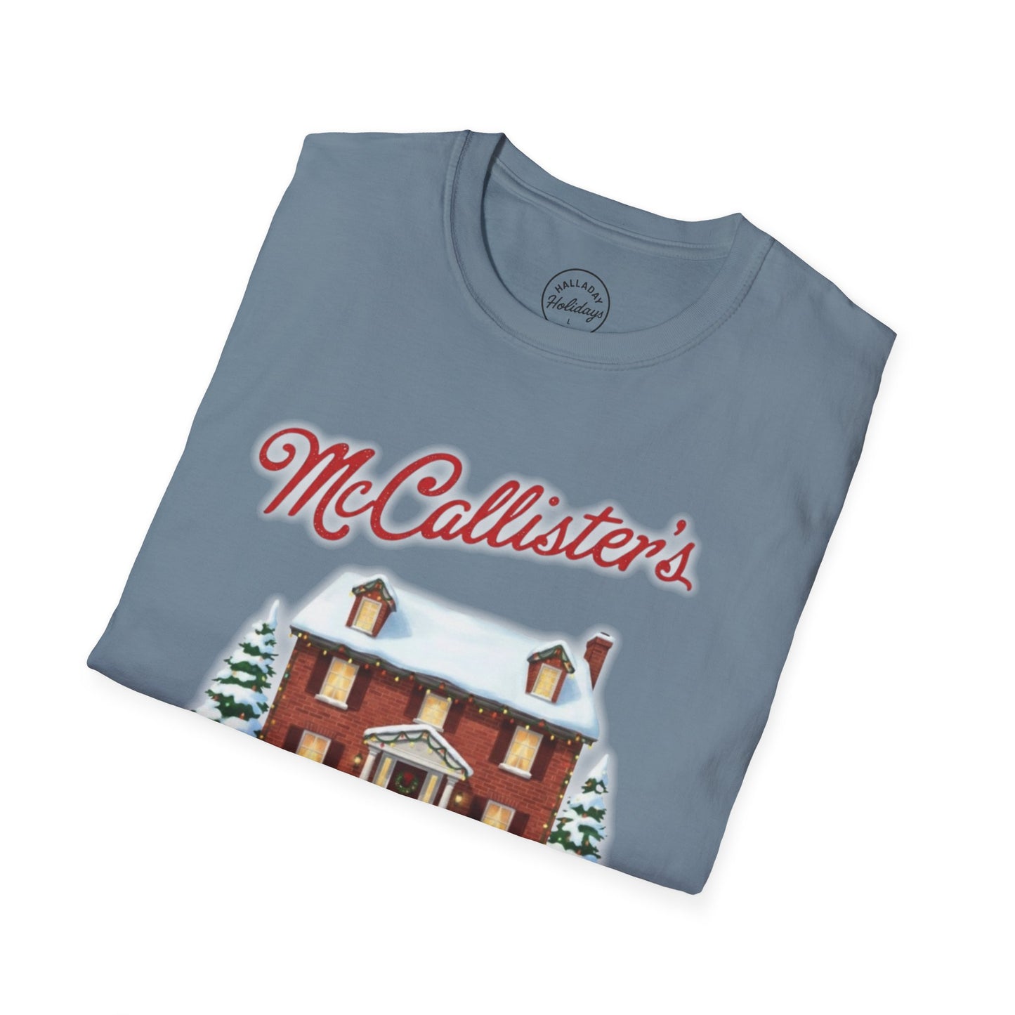 Funny McCallisters Security Christmas Unisex Softstyle T-Shirt, Holiday Humor Tee, Festive Xmas Top, Home Alone Movie Shirt, Family Gift