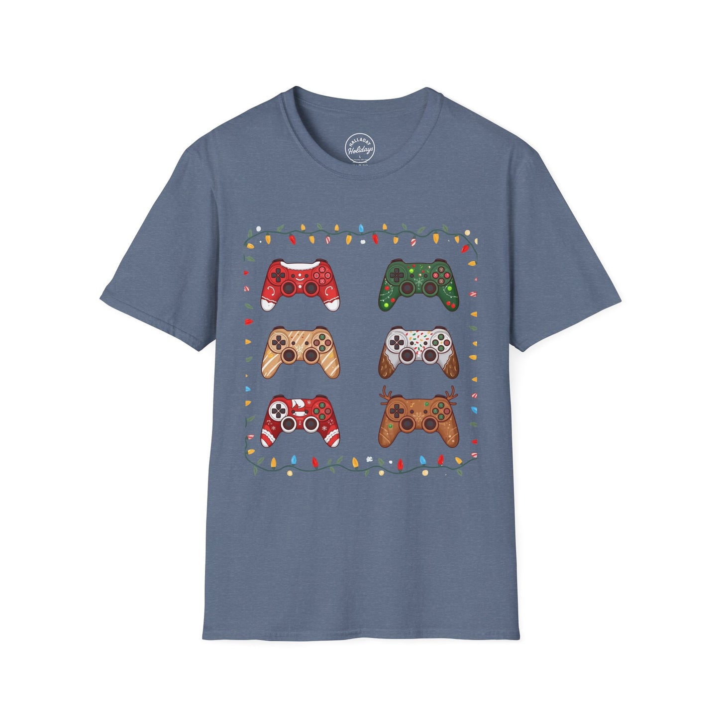 Festive Gamer T-Shirt, Holiday Tee, Video Game Shirt, Christmas Gift, Cozy Casual Top, Unisex Graphic Tee