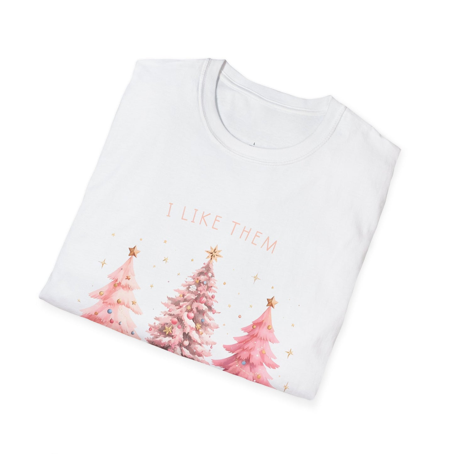 Christmas Pink and Sparkly T-Shirt, Cute Holiday Shirt, Unisex Holiday Tee, Festive Apparel, Christmas Gift, Winter Fashion