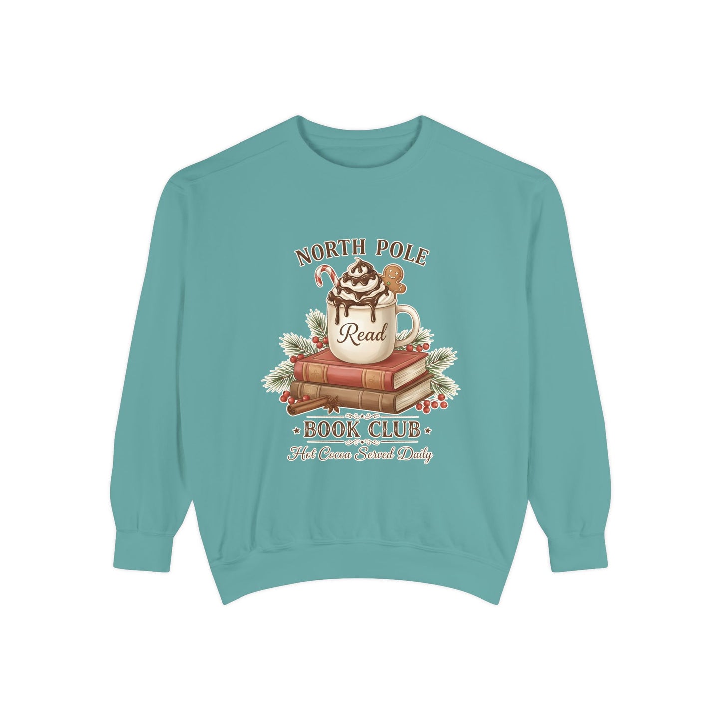 North Pole Book Club Sweatshirt — Cozy Christmas Reading Crewneck